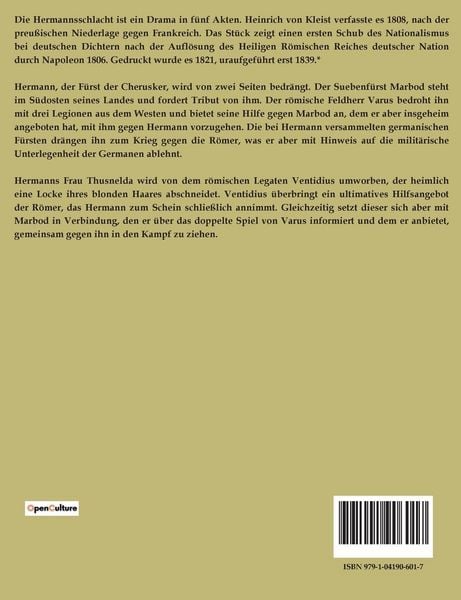 Produktbild: Die Hermannsschlacht
