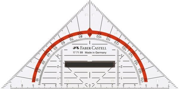 Faber-Castell Geodreieck klein mit Griff 14cm