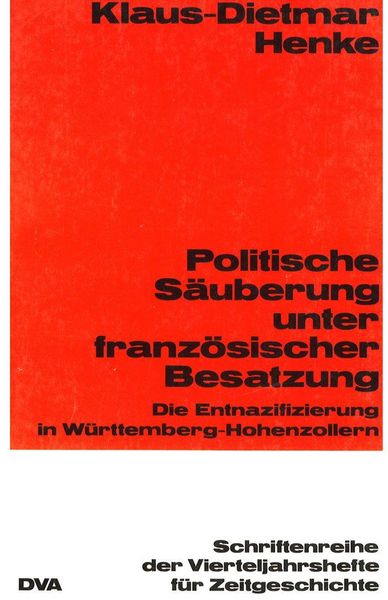 Produktbild: Politische S&auml;uberung unter franz&ouml;sischer Besatzung