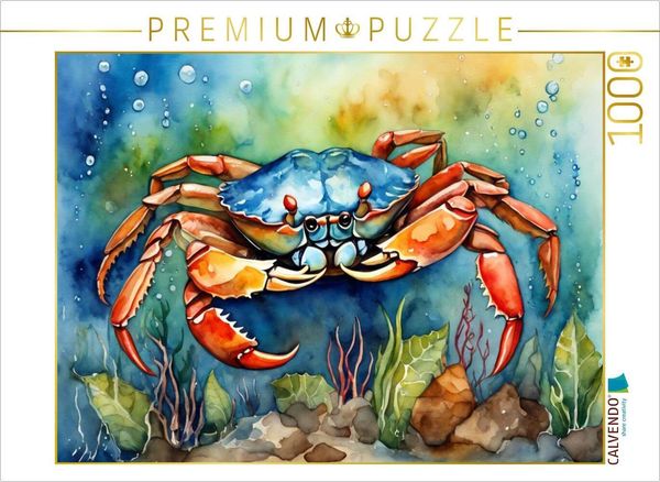 CALVENDO Puzzle Krabbe in der geheimnisvollen Unterwasserwelt | 1000 Teile Lege-Größe 64x48cm Foto-Puzzle für glückliche Stunden