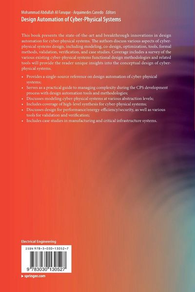 Produktbild: Design Automation of Cyber-Physical Systems