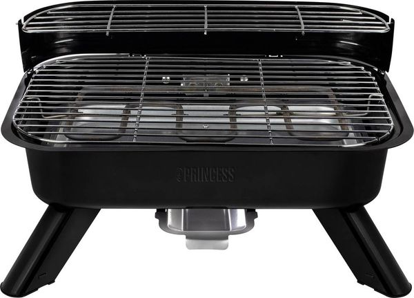 Produktbild: Princess 01.112252.01.001 Elektro, Holzkohle Grill mit Windschutz, mit Standfu&szlig;, mit manueller Temperatureinstellung Schwarz