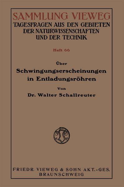 Produktbild: &Uuml;ber Schwingungserscheinungen in Entladungsr&ouml;hren