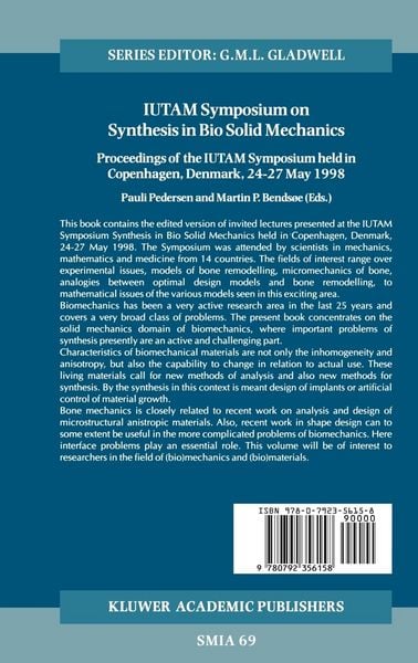 Produktbild: IUTAM Symposium on Synthesis in Bio Solid Mechanics