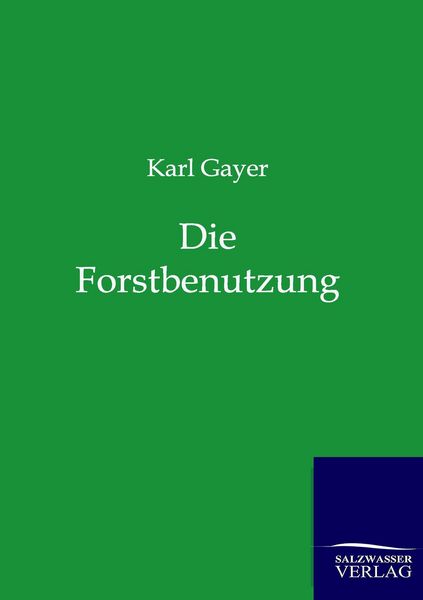 Produktbild: Die Forstbenutzung