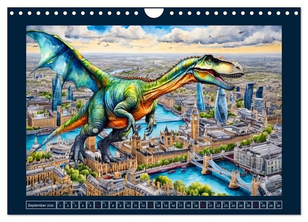 Produktbild: Dinosaurier erobern die Welt zur&uuml;ck (Wandkalender 2026 DIN A4 quer), CALVENDO Monatskalender