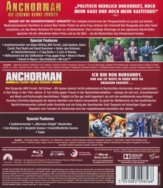 Produktbild: Anchorman Box [2 BRs]