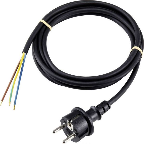 Produktbild: Sygonix SY-5043464 Strom Anschlusskabel Schwarz 3.00m