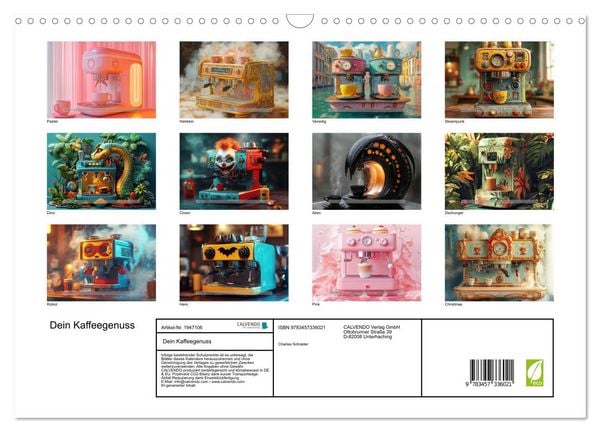 Produktbild: Dein Kaffeegenuss (Wandkalender 2026 DIN A3 quer), CALVENDO Monatskalender
