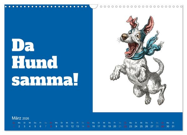 Produktbild: Gria&szlig; Eich! Bayern Kalender mit Dialekt und Mundart (Wandkalender 2026 DIN A3 quer), CALVENDO Monatskalender