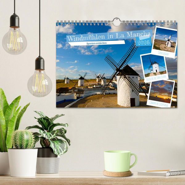 Produktbild: Windm&uuml;hlen in La Mancha (Wandkalender 2026 DIN A4 quer), CALVENDO Monatskalender