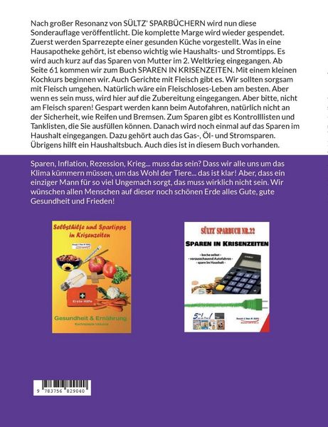 Produktbild: S&uuml;ltz' Sparbuch Nr. 25 - Inflation und Energiekrise - Sparen ist angesagt