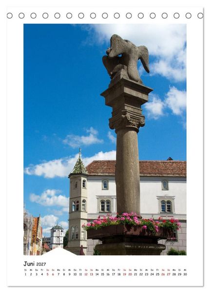 Produktbild: Wangen im Allg&auml;u und seine sch&ouml;nen Brunnen (Tischkalender 2027 DIN A5 hoch), CALVENDO Monatskalender