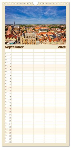 Produktbild: Familienplaner 2026 - Belgien - Grafschaft Flandern mit 5 Spalten (Wandkalender, 21 x 45 cm) CALVENDO