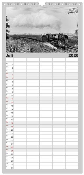 Produktbild: Familienplaner 2026 - Dampfloks in der DDR mit 5 Spalten (Wandkalender, 21 x 45 cm) CALVENDO