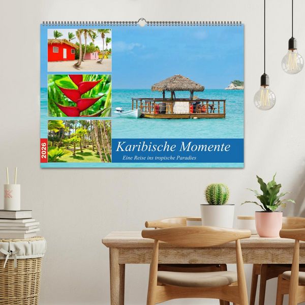 Produktbild: Karibische Momente - Eine Reise ins tropische Paradies (Wandkalender 2026 DIN A2 quer), CALVENDO Monatskalender