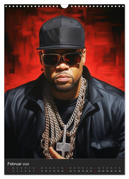 Produktbild: Rap Kings. Paintings im Streetwear-Charme (Wandkalender 2026 DIN A3 hoch), CALVENDO Monatskalender