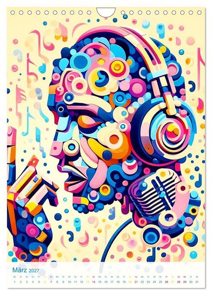 Produktbild: Syn&auml;sthetische Kunst - Musik in Farben und Formen (Wandkalender 2027 DIN A4 hoch), CALVENDO Monatskalender