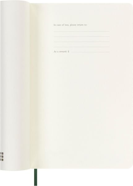 Produktbild: Moleskine 18 Monate Wochen Notizkalender 2025/2026, L/A5, 1 Wo = 1 Seite, rechts linierte Seite, weicher Einband, Myrtengrün