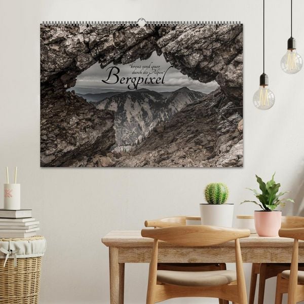 Produktbild: Bergpixel "kreuz und quer durch die Alpen" (Wandkalender 2026 DIN A2 quer), CALVENDO Monatskalender