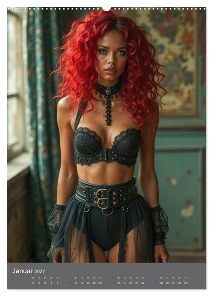 Produktbild: Gothic Dessous Fantasien (hochwertiger Premium Wandkalender 2027 DIN A2 hoch), Kunstdruck in Hochglanz