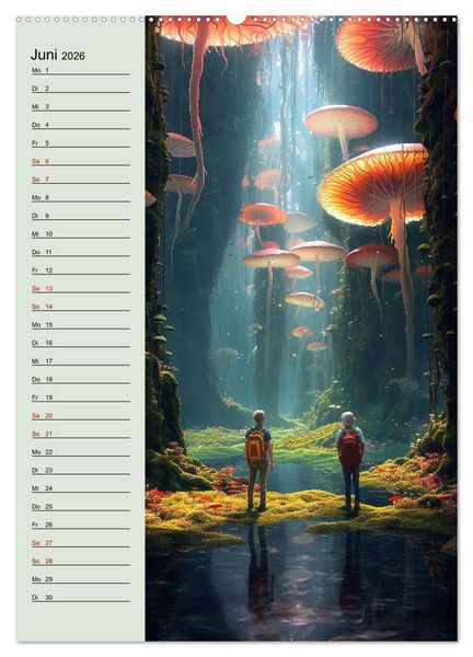 Produktbild: Von oben und unten (Wandkalender 2026 DIN A2 hoch), CALVENDO Monatskalender