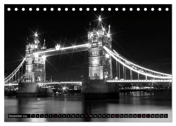 Produktbild: LONDON Stadtansichten (Tischkalender 2026 DIN A5 quer), CALVENDO Monatskalender