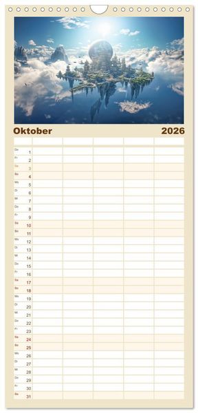 Produktbild: Familienplaner 2026 - Was heute noch wie ein M&auml;rchen klingt ... mit 5 Spalten (Wandkalender, 21 x 45 cm) CALVENDO