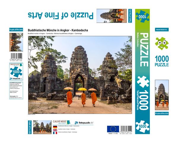 Produktbild: CALVENDO Puzzle Buddhistische M&ouml;nche in Angkor - Kambodscha 1000 Teile Lege-Gr&ouml;&szlig;e 640 x 480 cm Foto-Puzzle Bild von Matteo Colombo