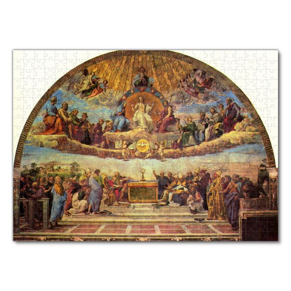 Produktbild: Lais Puzzle Raffael - Stanza della Segnatura f&uuml;r Julius II., Verherrlichung (Disputa) des Hl. Altarssakraments 500 Teile