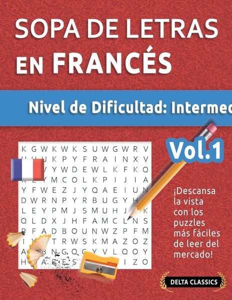 Produktbild: SOPA DE LETRAS EN FRANC&Eacute;S - NIVEL DE DIFICULTAD