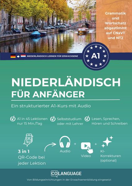 Produktbild: Niederl&auml;ndisch lernen f&uuml;r Anf&auml;nger - Ein strukturierter A1-Kurs mit Audio