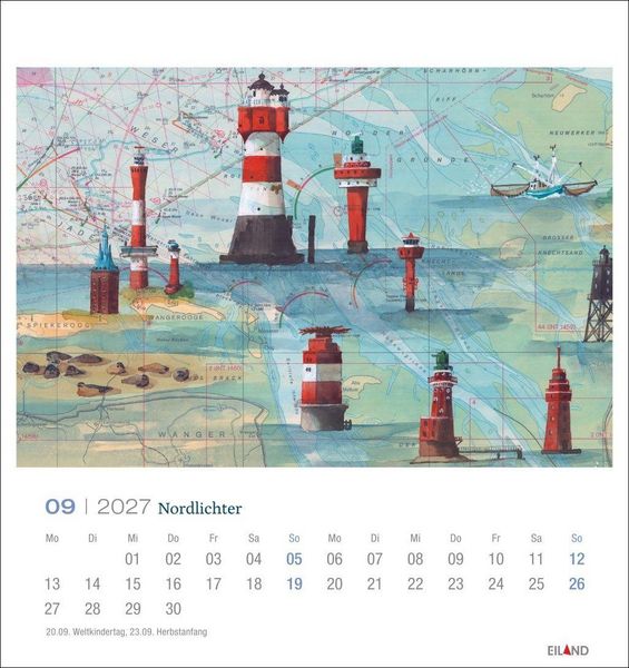 Produktbild: Nordlichter - See(h)karten Postkartenkalender 2027