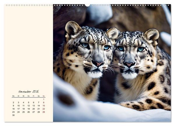 Produktbild: Im Reich der Schneeleoparden (Wandkalender 2026 DIN A2 quer), CALVENDO Monatskalender
