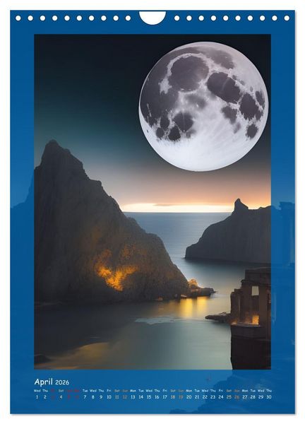Produktbild: Moonlit Fantasies (Wall Calendar 2026 DIN A4 portrait), CALVENDO 12 Month Wall Calendar