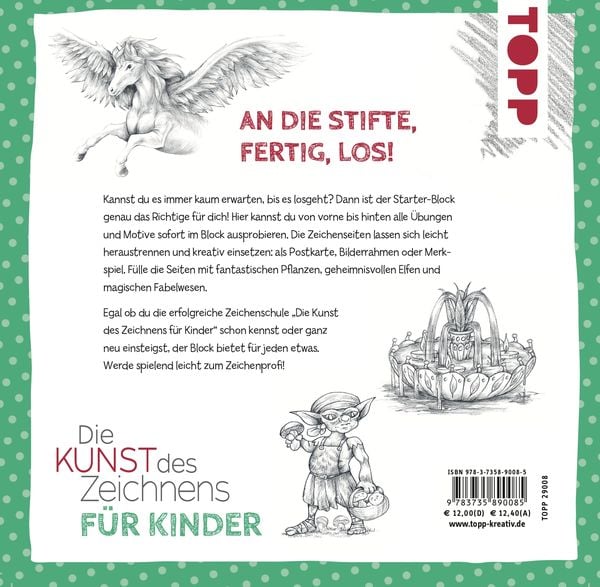 Produktbild: Die Kunst des Zeichnens f&uuml;r Kinder Starter-Block - Fantasy