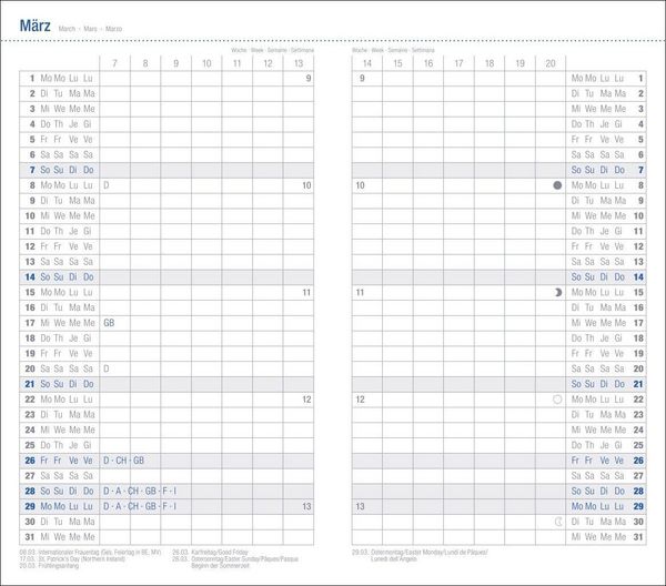 Produktbild: Monats-Taschenkalender, schwarz 2027