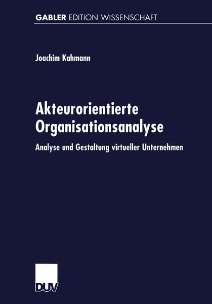 Produktbild: Akteurorientierte Organisationsanalyse