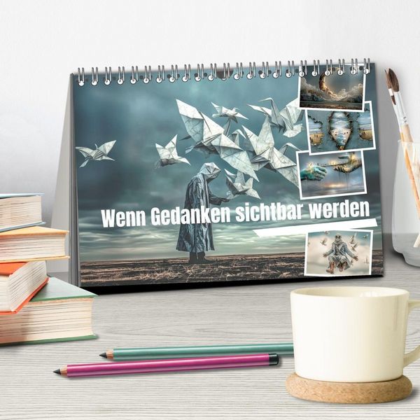 Produktbild: Wenn Gedanken sichtbar werden (Tischkalender 2027 DIN A5 quer), CALVENDO Monatskalender