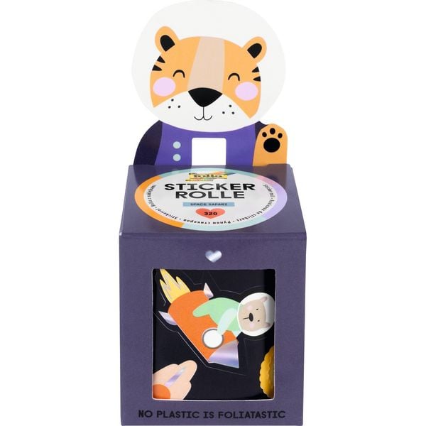 Produktbild: Folia Stickerrolle SPACE SAFARI, 4m, 320 Teile