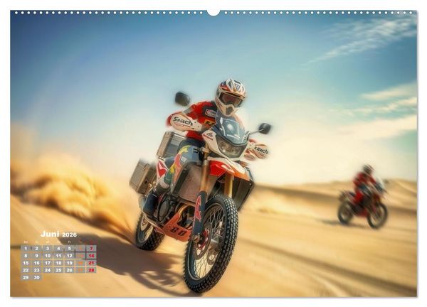 Produktbild: W&uuml;stenrallye Dakar Motorrad (Wandkalender 2026 DIN A2 quer), CALVENDO Monatskalender