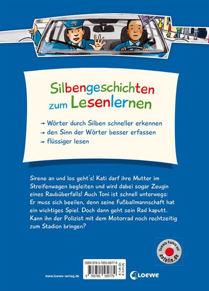 Produktbild: Silbengeschichten zum Lesenlernen - Polizeigeschichten