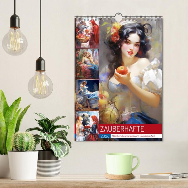 Produktbild: Zauberhafte M&auml;rchenillustrationen im Romantik-Stil (Wandkalender 2026 DIN A4 hoch), CALVENDO Monatskalender
