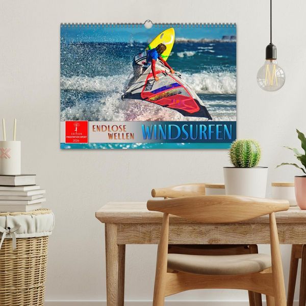Produktbild: Windsurfen - endlose Wellen (Wandkalender 2026 DIN A3 quer), CALVENDO Monatskalender