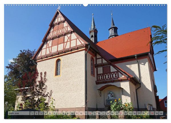 Produktbild: Wunderbares Th&uuml;ringen - besondere Dorfkirchen (hochwertiger Premium Wandkalender 2026 DIN A2 quer), Kunstdruck in Hochglanz