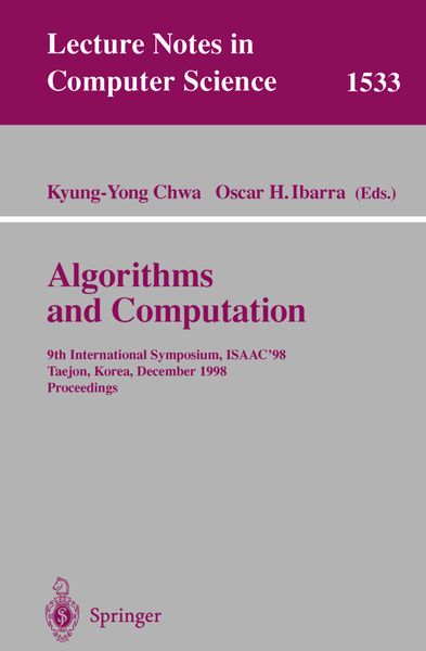 Produktbild: Algorithms and Computation