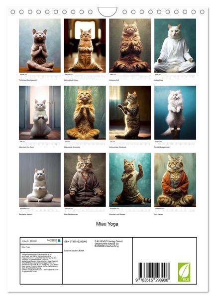 Produktbild: Miau Yoga (Wandkalender 2026 DIN A4 hoch), CALVENDO Monatskalender