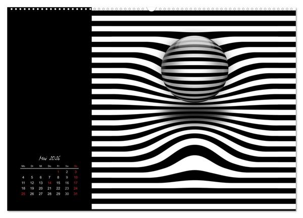 Produktbild: Optische Kunst im Quadrat (hochwertiger Premium Wandkalender 2026 DIN A2 quer), Kunstdruck in Hochglanz