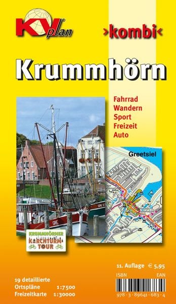 Produktbild: Krummh&ouml;rn & Greetsiel (mit 19 Detailkarten), KVplan, Radkarte/Freizeitkarte/Stadtplan, 1:30.000 / 1:7.500