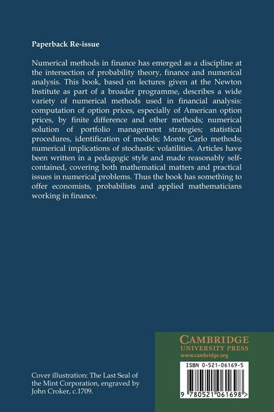 Produktbild: Numerical Methods in Finance